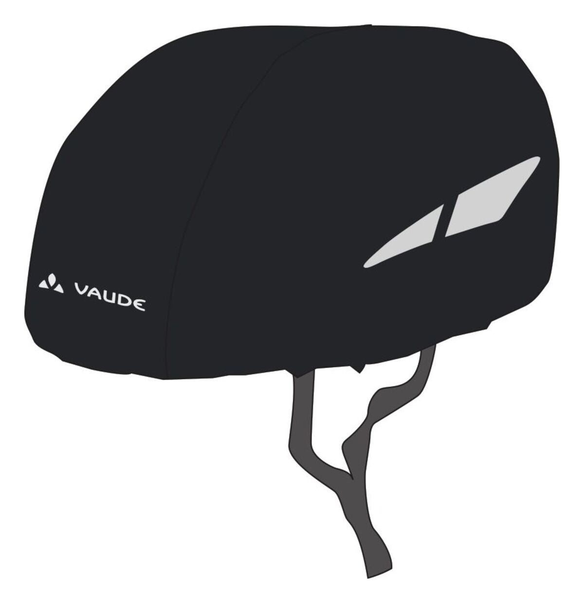 VAUDE Helm Regenüberzug schwarz