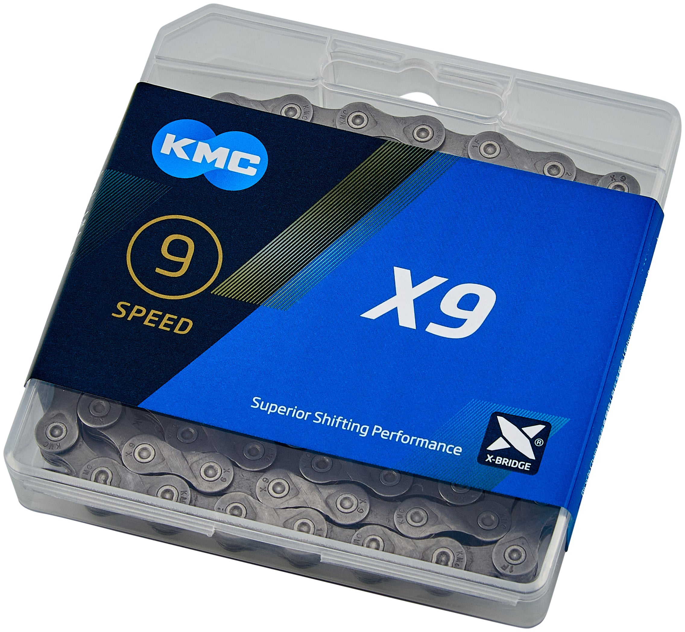 KMC X9 Kette 9-fach grau