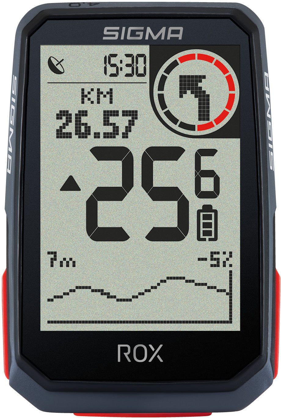 Sigma ROX 4.0 Fahrradcomputer Set inkl. Vorbauhalterung + Pulsgurt schwarz