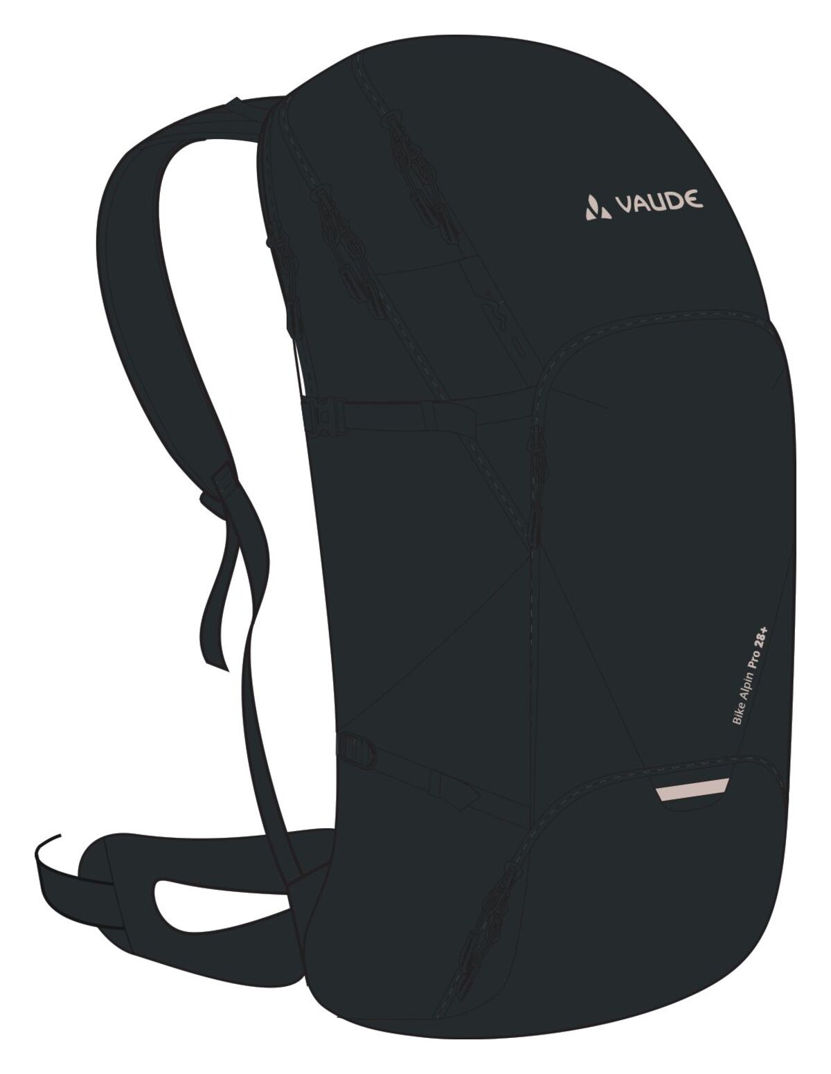 VAUDE Bike Alpin Pro 28 + Rucksack schwarz