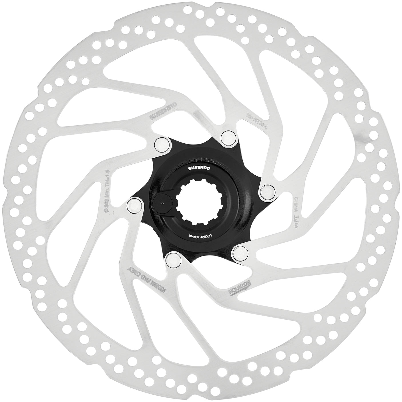 Shimano SM-RT30 Bremsscheibe mit Magnetischem Verschlussring 203mm für Organische Bremsbeläge