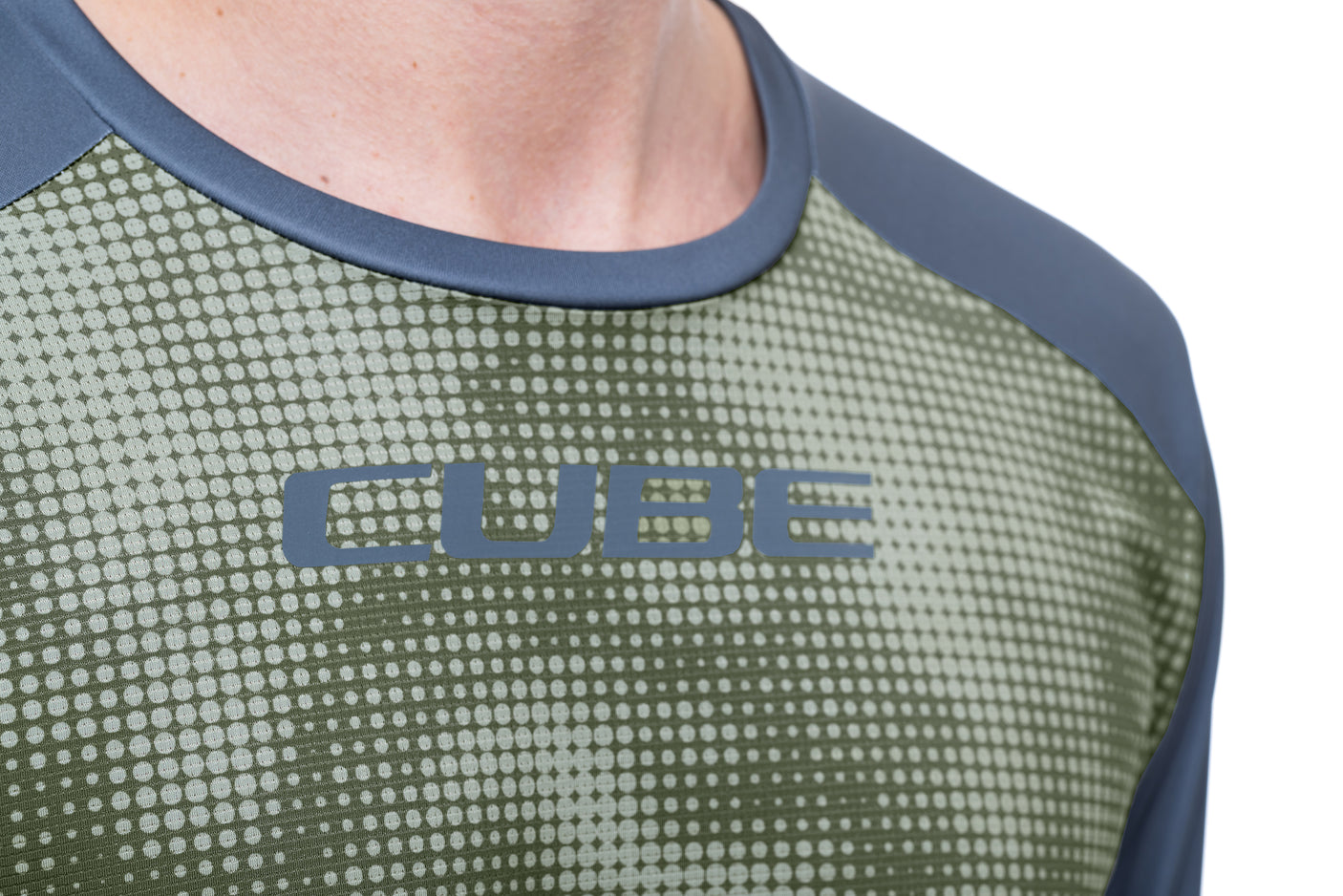 CUBE ATX Rundhalstrikot TM kurzarm olive´n´grey Herren