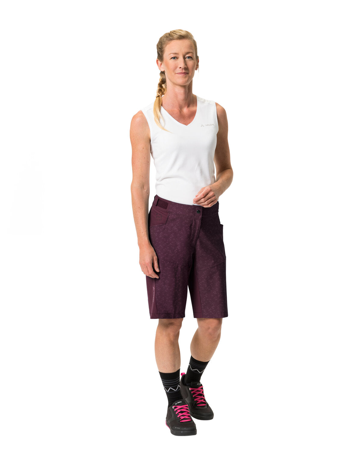 VAUDE Ledro Print Shorts Damen lila