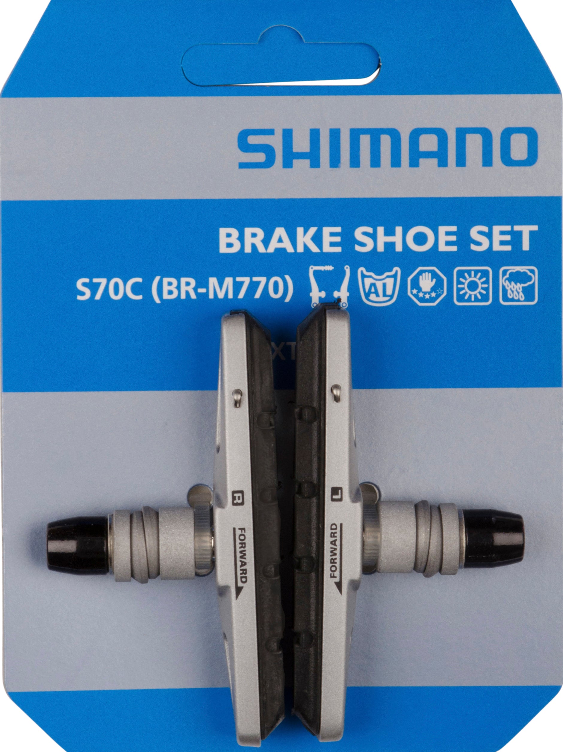 Shimano S70C Bremsschuhe Cartridge für BR-T670 silber/schwarz