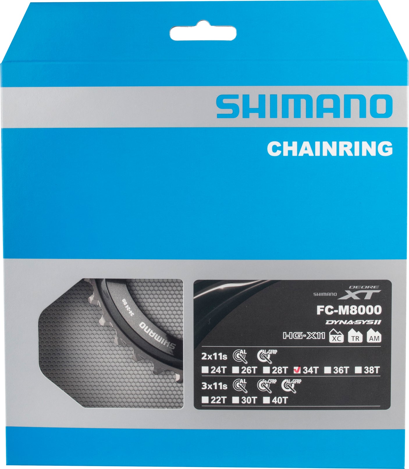 Shimano Deore XT FC-M8000 Kettenblatt 2-fach