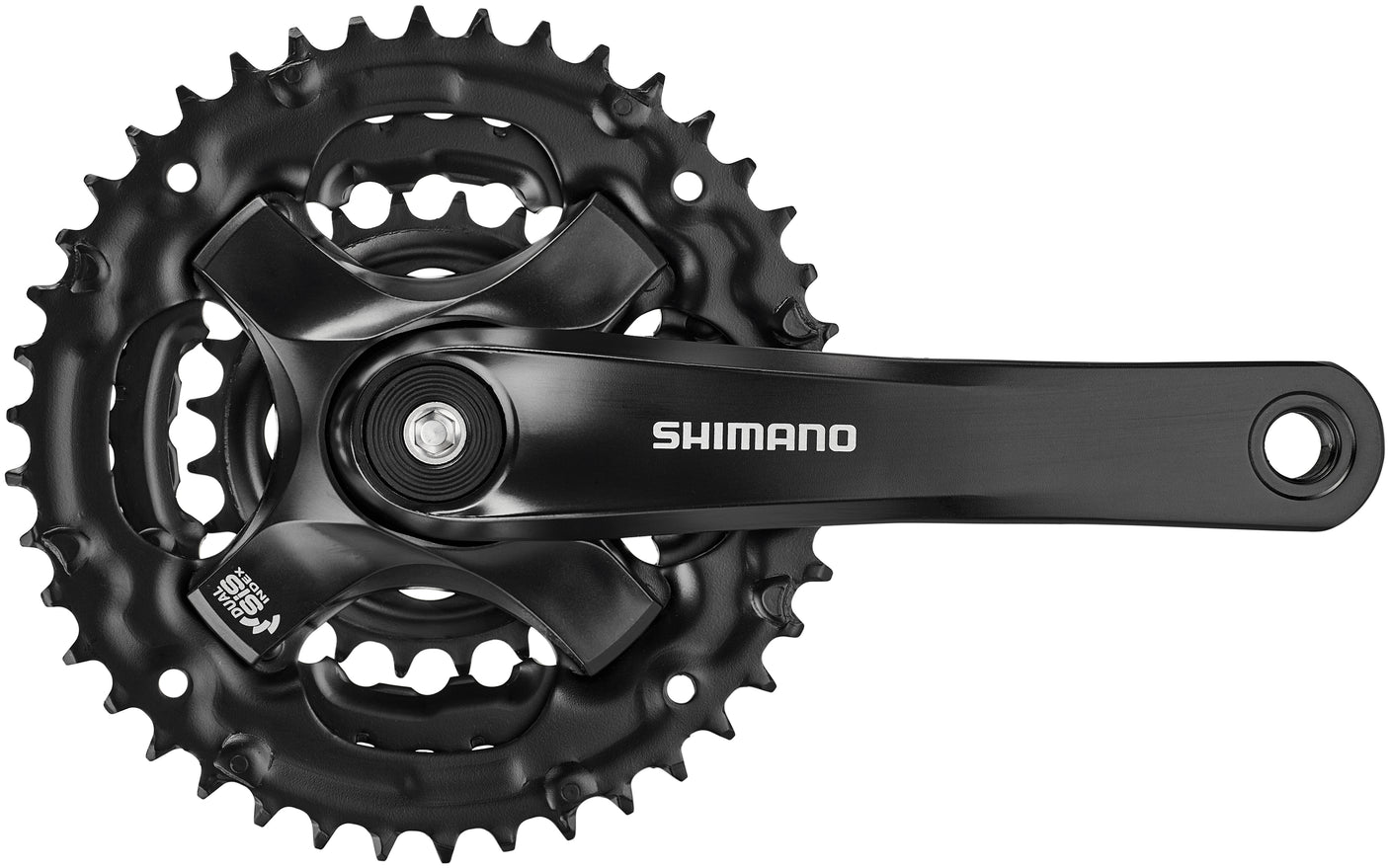 Shimano FC-TY501 Kurbelgarnitur 6/7/8-fach 42-34-24 Zähne schwarz