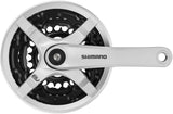 Shimano FC-TY501 Kurbelgarnitur 6/7/8-fach 42-34-24 Zähne mit Kettenschutzring silber