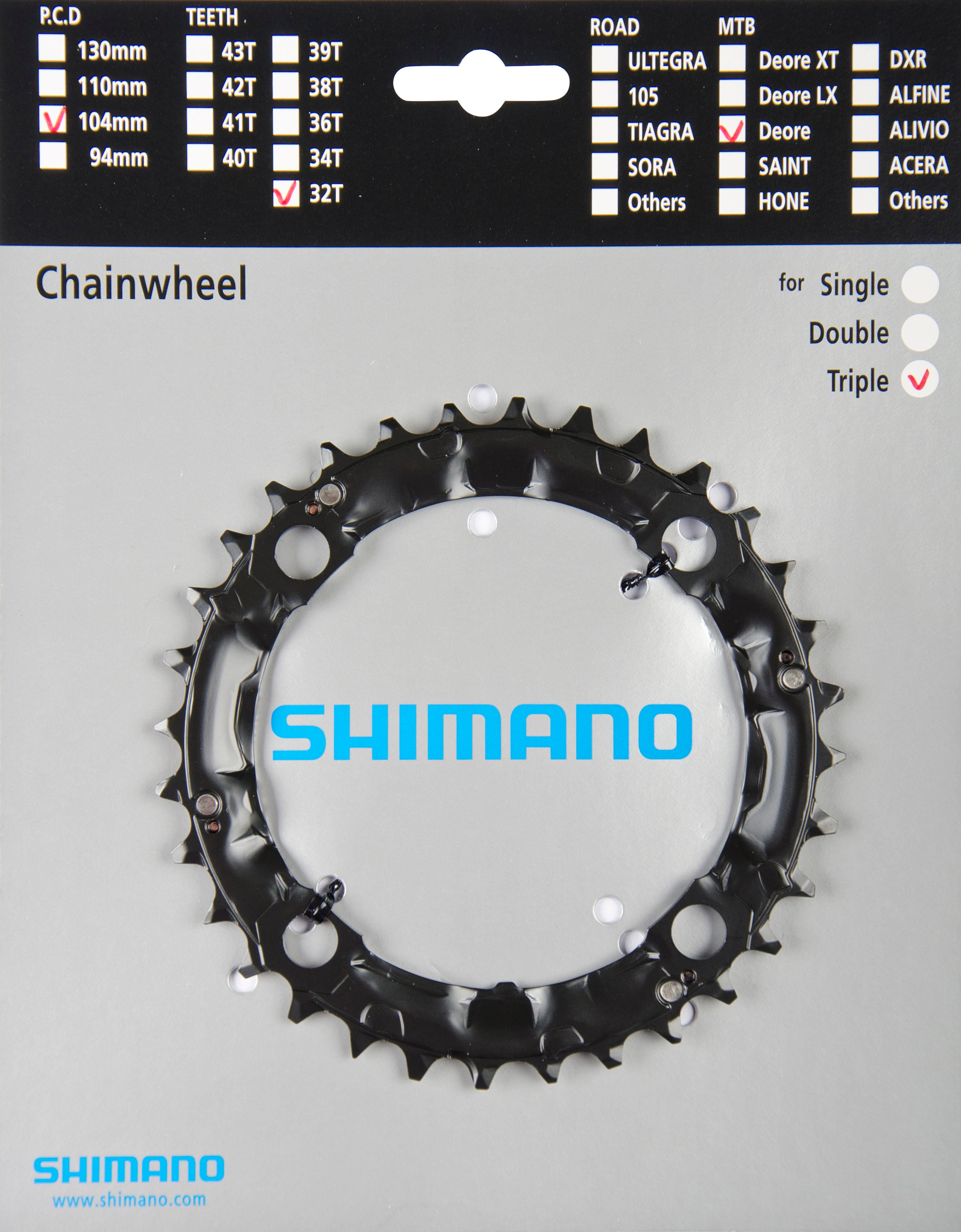 Shimano Deore FC-M480 Kettenblatt schwarz