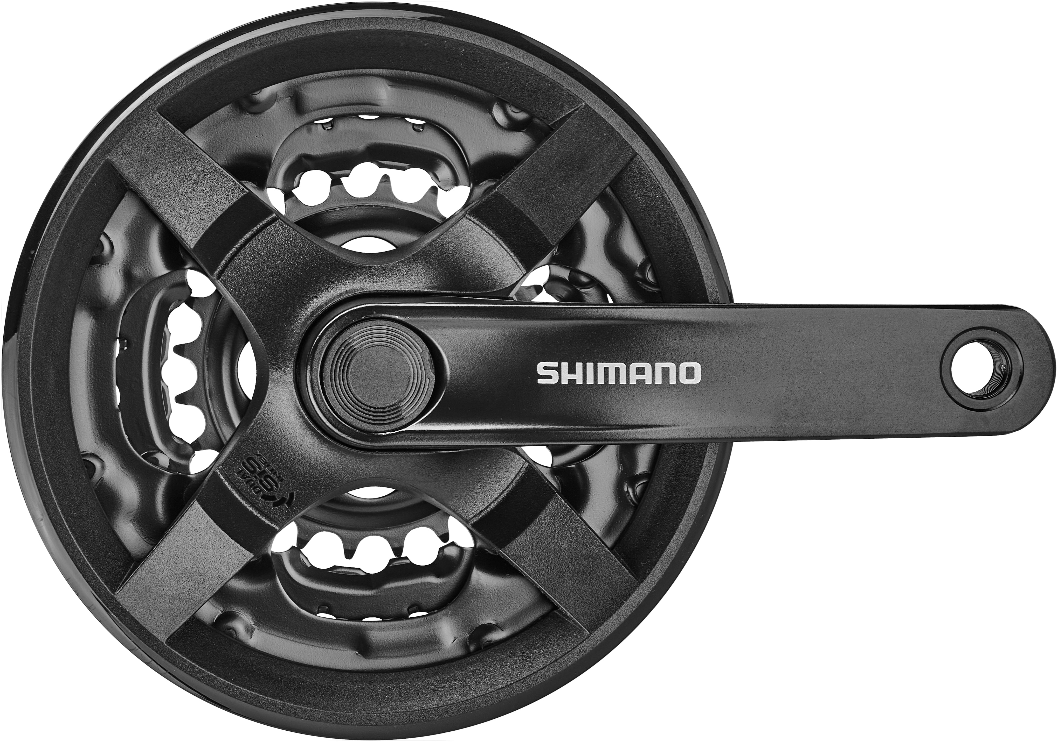 Shimano FC-TY301 Kurbelgarnitur Vierkant 6/7/8-fach 42/34/24 Zähne schwarz