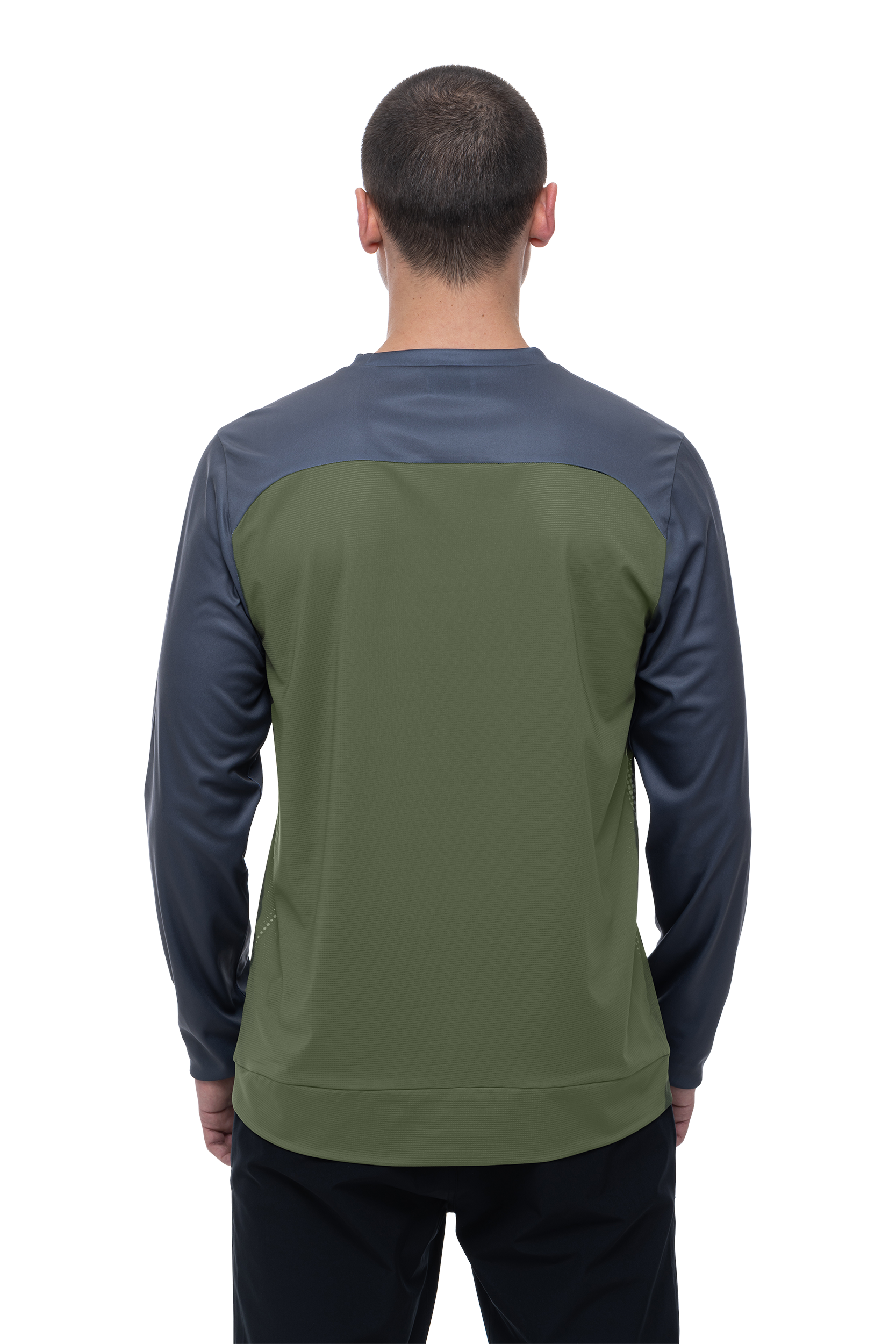 CUBE ATX Rundhalstrikot TM langarm olive´n´grey Herren