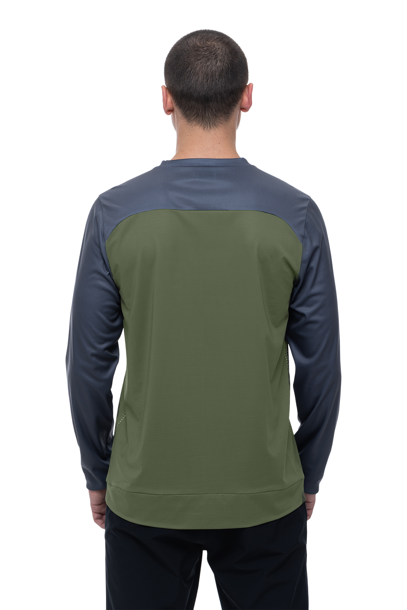 CUBE ATX Rundhalstrikot TM langarm olive´n´grey Herren