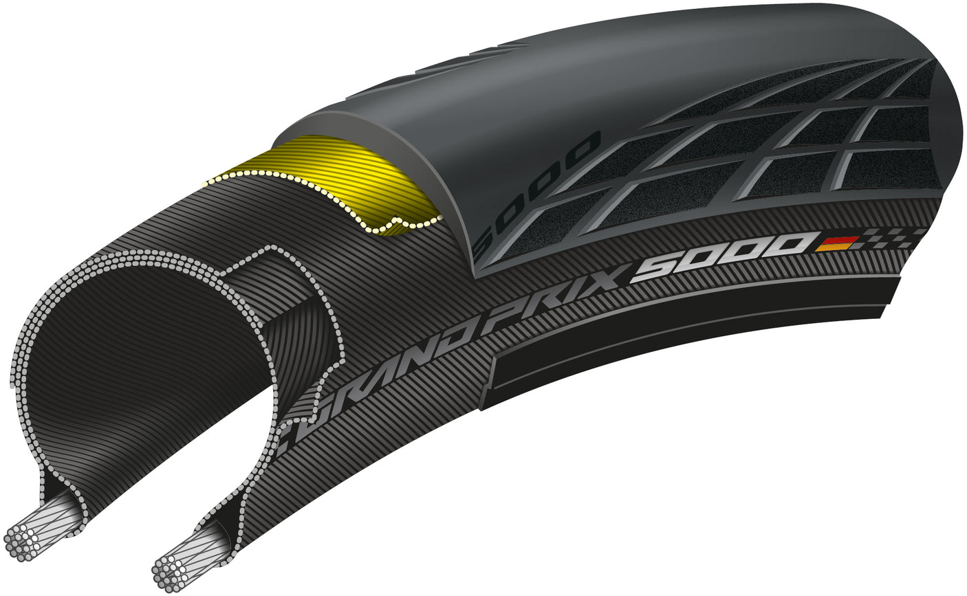 Continental GrandPrix 5000 Faltreifen 28x0.90" schwarz