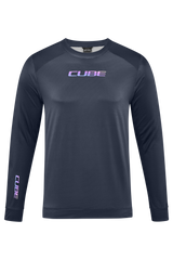 CUBE ATX Rundhalstrikot langarm black Herren