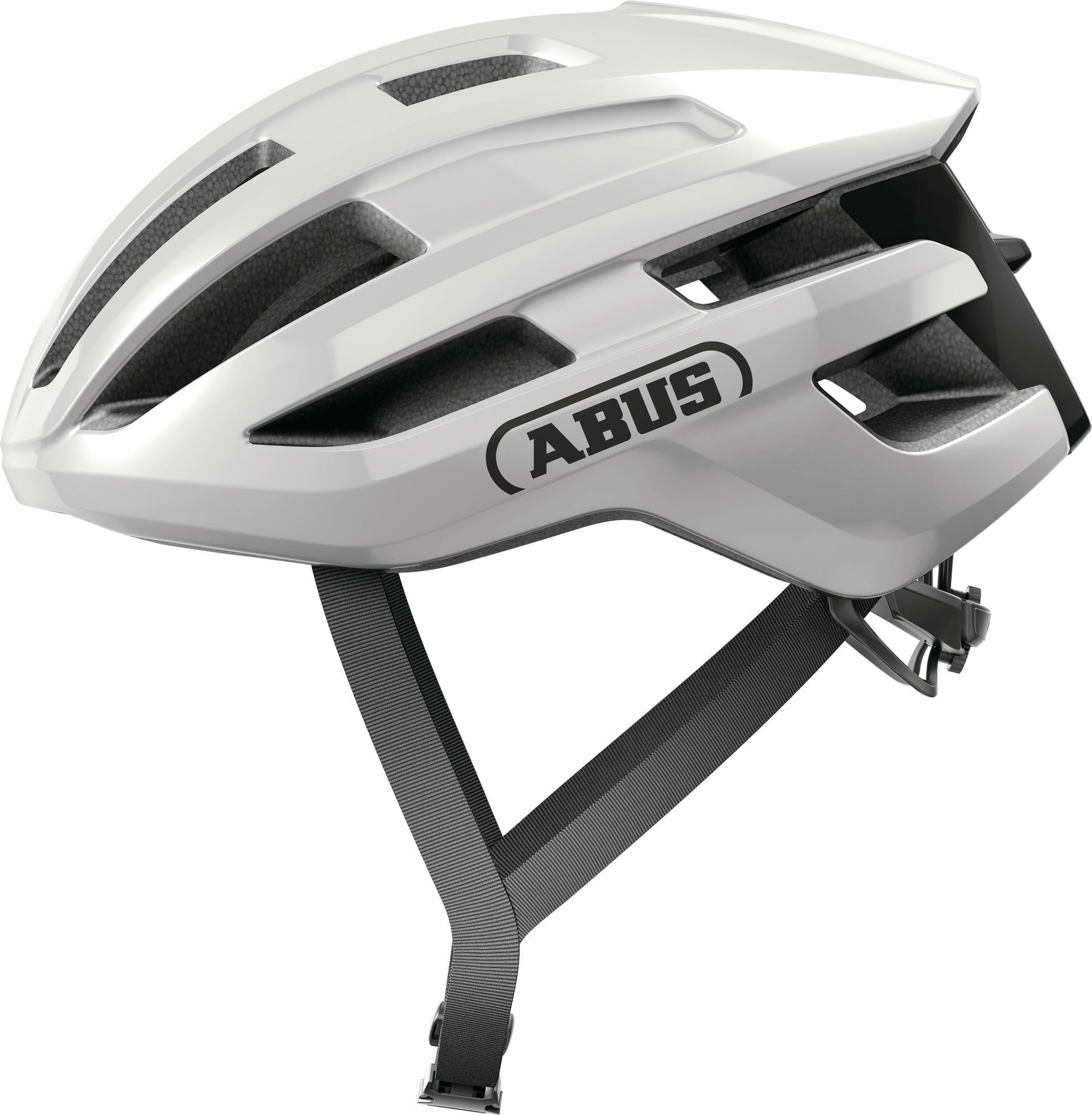 ABUS Powerdome Helm Road shiny weiß