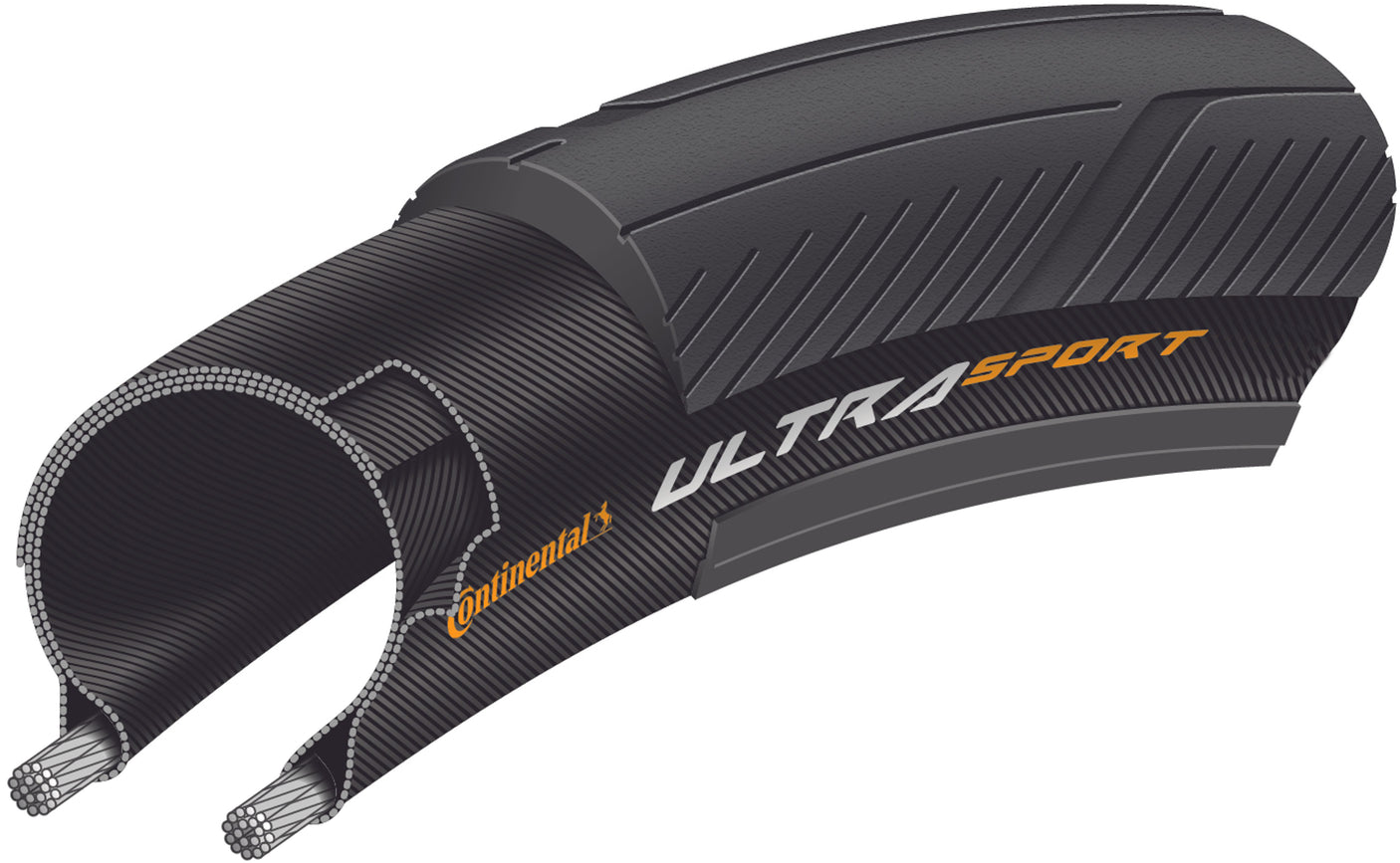 Continental Ultra Sport III Performance Faltreifen 700x23C schwarz