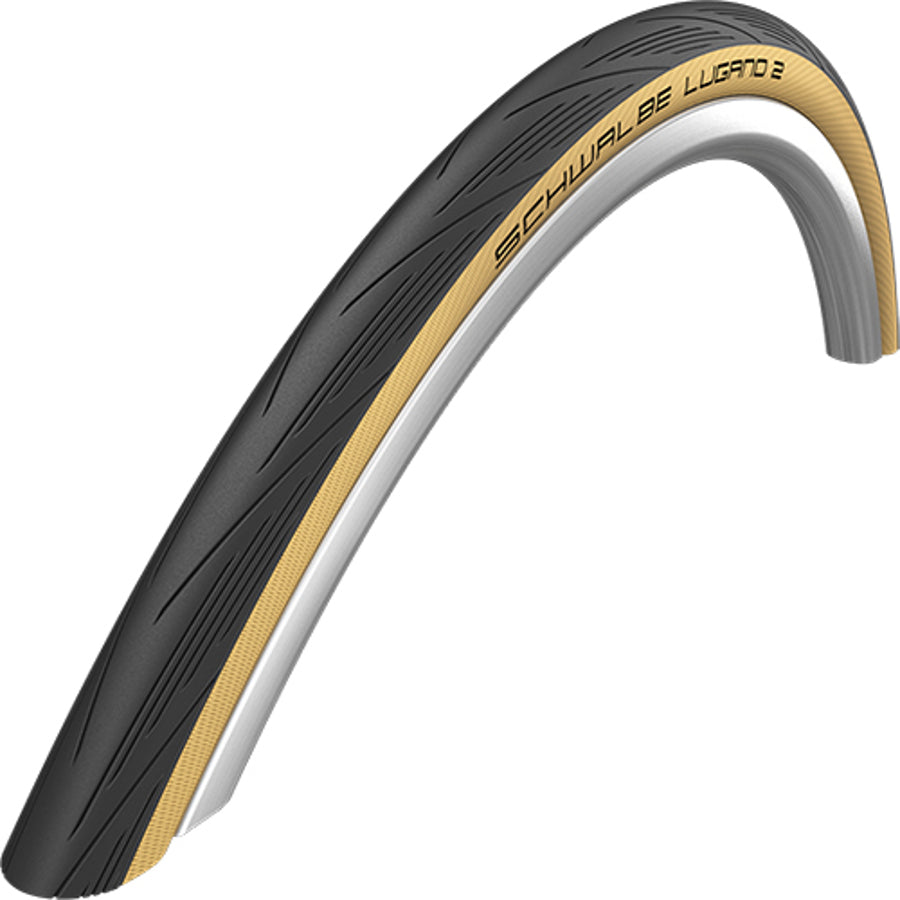 SCHWALBE Lugano 2 K-Guard Drahtreifen 700x25C Classic-Skin schwarz